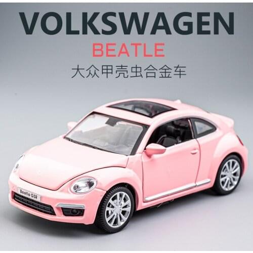 New 1:32 Beetle Pull Back Alloy Car Die-casting Model Car Classic Car Model Childrens Toy Collection Model Decoration Boy Gift