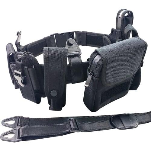 Multifunctional tactical belt new six-piece nylon security equipment outdoor patrol canvas security armed belt