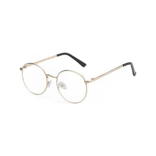 Round Metal Phone Computer Screen Anti Blue Light Filter Glasses Women Men Frame