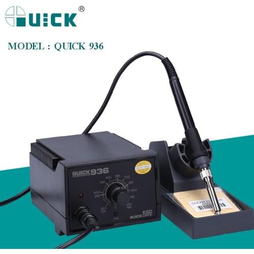 QUICK 936 110V/220V ESD Safe Soldering Station 60W Iron Anti-static BGA Rework Station Adjustable Temperature Electric Solder