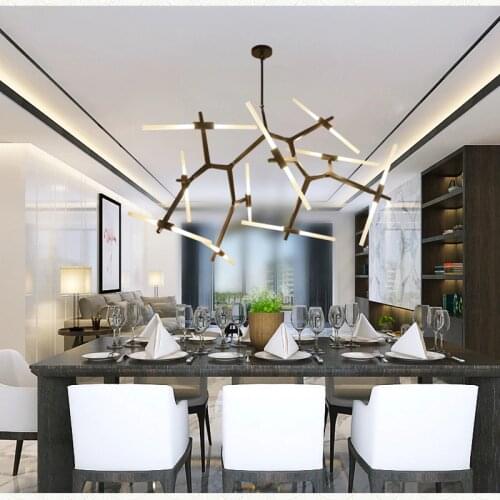 Customizied Post-Modern Nordic Herringbone Contemporary Pendant Light Living Room Dining Room Dimmable G9 Bulb Hanging Lamps LED