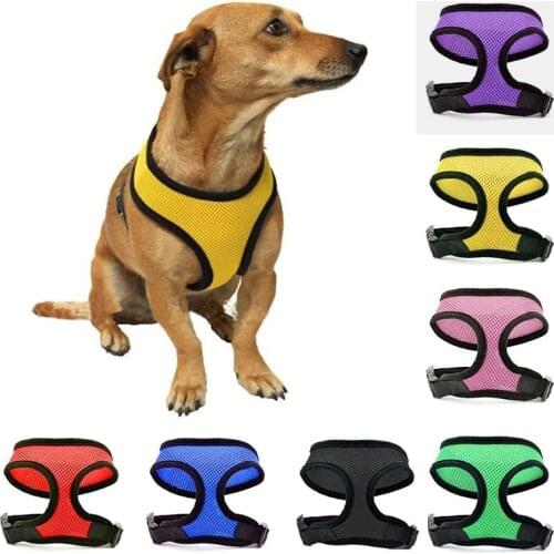Dog Harness Vest Adjustable Soft Breathable Dog Harness Nylon Mesh Vest Harness for Dogs Puppy Collar Cat Pet Dog Chest Strap