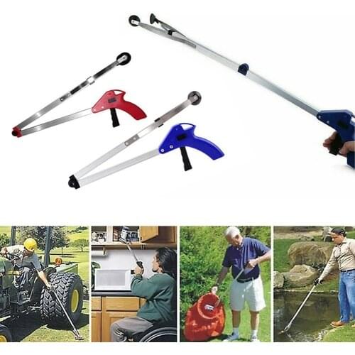 1PCS Folding Household Garbage Picker Alloy Trash Grabber Clip Leaves Tool Garbage For G Cleaning Up Pick Garden Tool Waste E9F1