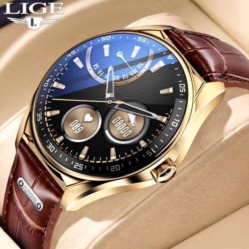 LIGE Luxury Smart Watch Men Women Full Touch Smartwatch Bluetooth Call For Xiaomi Huawei Fitness Tracker Smart-watch Waterproof