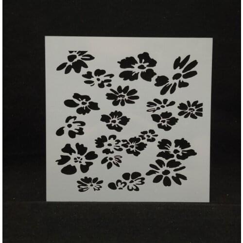 13*13 Flower Layering Stencils Drawing Color Spraying Stencil for Diy scrapbook/photo album coloring,painting stencil,home decor