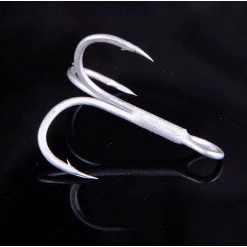 Balleo 20pcs/lot 1#/2#/4#/6#/8#/10 CP Point Treble Hook 2X strong for huge big sea fishing Tuna Fishing with inverted T Groove
