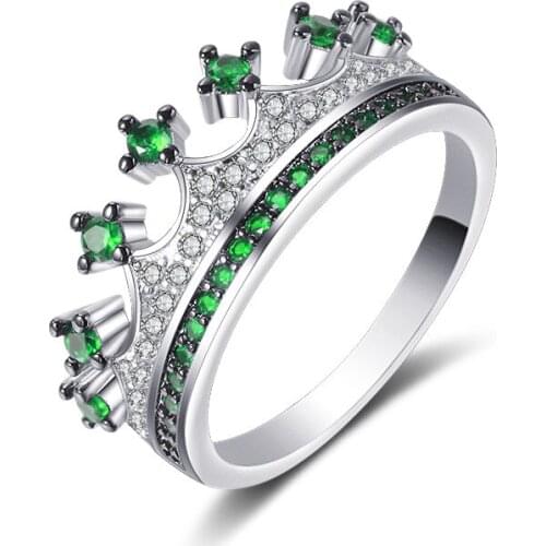 UFOORO wedding rings for women Unique design luxurious shiny AAA zircon ring fashion best girlfriends gift dropshipping RK143