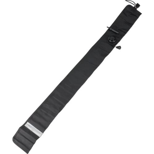 1M Scuba Diving Surface Marker Buoy SMB Signal Tube Safety Sausage SMB Gear for Underwater Snorkeling Diver,Black