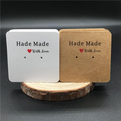 100Pcs 5*5cm Fashion Jewelry Display Card Accessories Earring Cards Favor Label Tag Exquisite Jewelry Gift Display Card