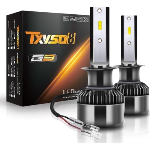 2 pcs Universal H1 Led Headlight Bulbs 100W 12V 6000K White Lights 360 Degree Diode Lamps for Automobiles Ampoule Led Voiture