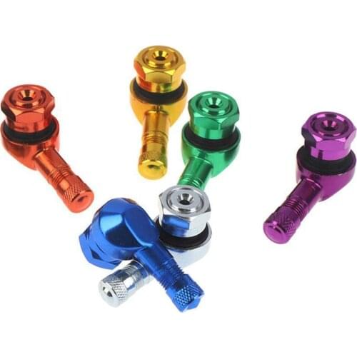 2PCS Motorcycle Rim 90 Degree Angle Aluminum Alloy Valve Motorcycle Wheel Tire Tubeless Valve Stems For Rim Wheel Parts