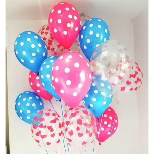 20pcs 12 Inch Polka Dot Latex Balloons baby birthday Wedding Party decoration Supplies Kids toy Ballons Multicolor baby shower