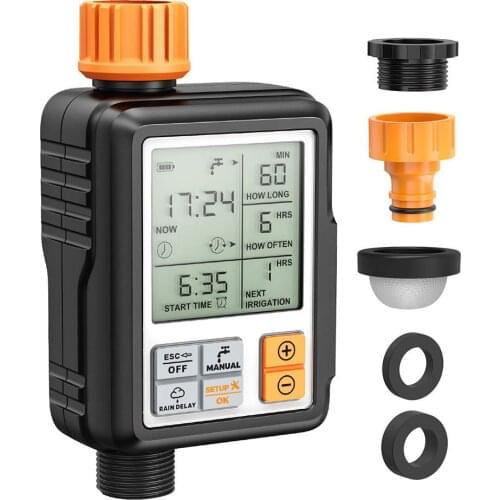 3/4'' IP65 Waterproof Automatic Water Irrigation Timer Hose Timer Sprinkler Controller Timer Faucet Digital Watering