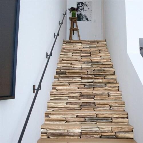 AMJ foreign trade supply PVC manufacturers charm set creative simple thirteen stone wall stairs stickers stairs stickers wall st