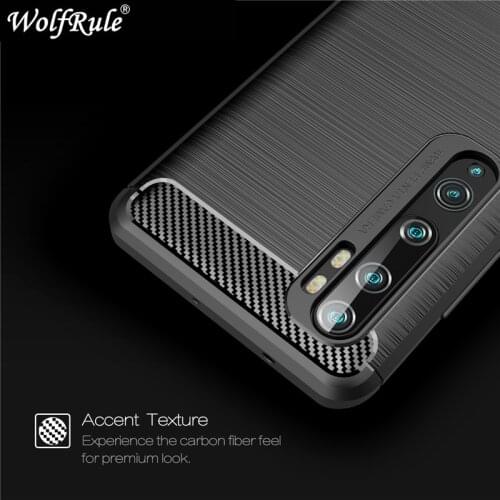 Wolfrule Case For Xiaomi Mi CC9 Pro Case Shockproof Bumper Carbon Fiber Phone Cover For Xiaomi CC9 Pro Cover Mi CC9 Pro Case