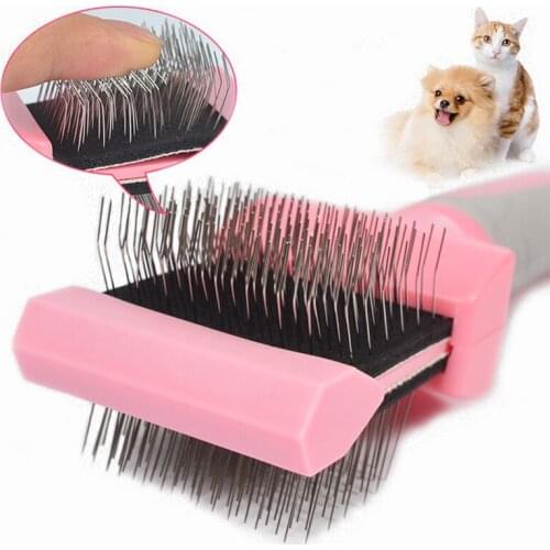 Double-sided Pet Comb Big Dog Brush Beauty Comb for Cats Dogs Hair Removal Soft Brush Pet Comb Grooming Product Care Tool