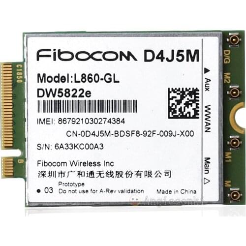 DW5822e L860-GL D4J5M 4G Module 1Gbps Cat16 4G Card 4G module M.2 For dell Inspiron 7490 Laptop notebook