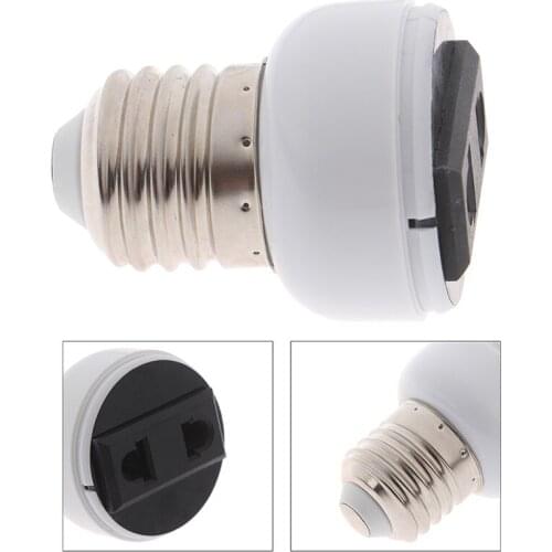 E27 ABS US/EU Plug Connector Accessories Bulb Holder Lighting Fixture Bulb Base Screw Adapter White Lamp Socket