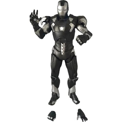 ML Iron-Man Mark XXI MK 21 Midas Black Silver Armor 7" Action Figure Loose