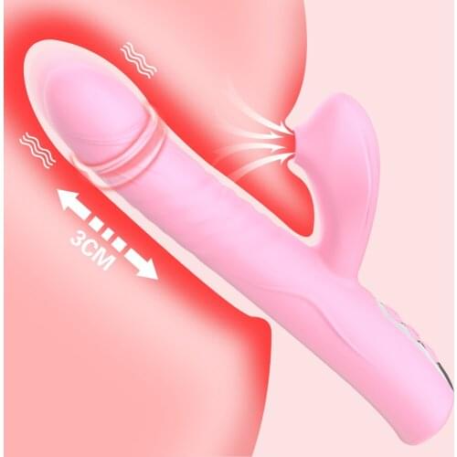 Simulation Dildo Vibrator Telescopic Vibration Penis Female Masturbation Tool Clitoris Sucking Massager Sex Machine Adult Toys