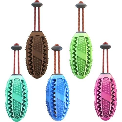 Pet Dog Interactive Natural Rubber Ball Puppy Chew Toy Food Dispenser Ball Bite-Resistant Clean Teeth Pet Playing Balls Pet Dog