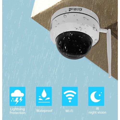 5MP PTZ WiFi IP Dome Camera 4x Optical Zoom Indoor/Outdoor Security Surveillance, No Human Form Detection And Automatic Tracking
