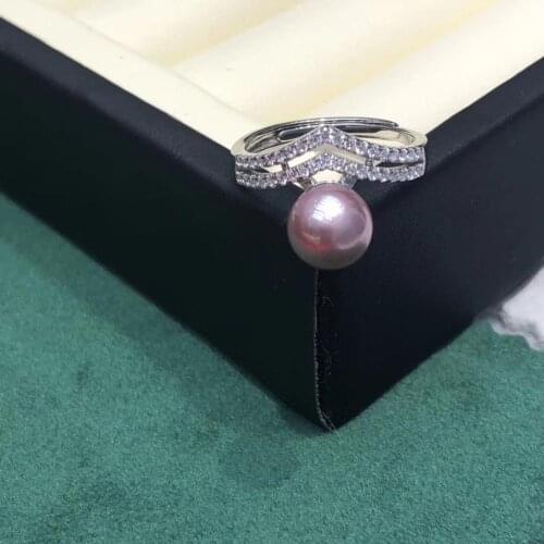 Crown 925 Sterling Silver Adjustable Ring Settings Findings Mountings Parts for Pearl Corals Jade Beads Stones Crystal