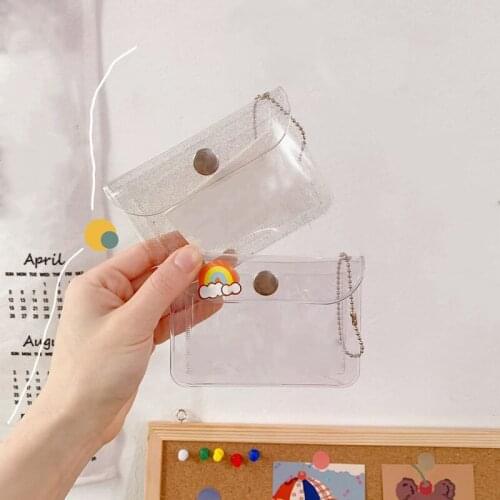 Fashion Women Men Transparent Business Bank Card Holder Wallet Waterproof Unisex PVC Coin Card Holder Organizer Case Purse Pouch