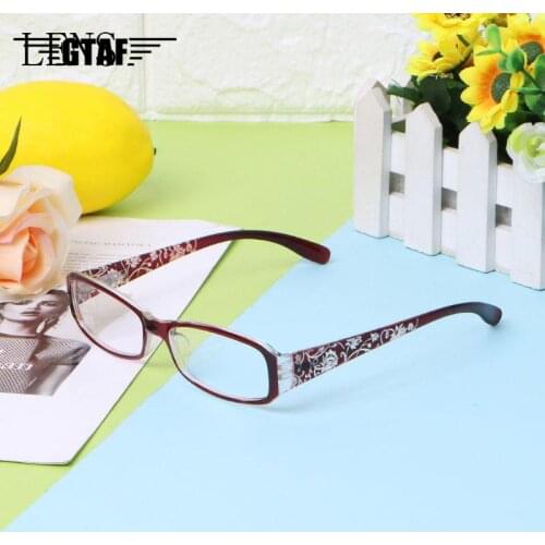 Fashion Women Carved Flower Reading Glasses Anti-Blue Light Spring Legs Lady Eyewear Protector Glasses Presbyopic