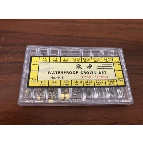 170 Pcs Box Set Stainless Stainless Steel Mixed Waterproof Watch Crown and 2836/8200/7009 Watch Stems Repair