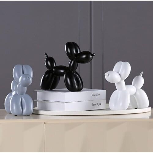 New Fashion Resin Balloon Dog Crafts Sculpture Creative Gifts Modern Simple Home Decorations Statues 8 Colors Desktop Ornament