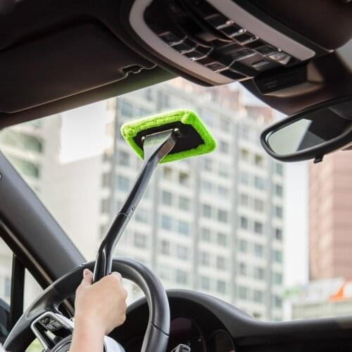Car Window Cleaner Brush Kit Windshield Wiper Microfiber Wiper Cleaner Cleaning Brush Auto Cleaning Wash Tool With Long Handle