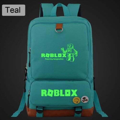 ROBLOX Casual canvas womens backpack Luminous solid simple men student school bag mochila mujer outdoor travel bags