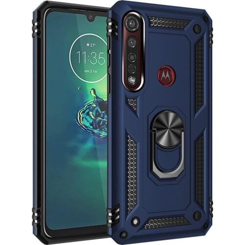 Shockproof Case For Motorola One Macro G8 Play Armor Bracket Ring Soft Silicone Holder Phone Cover for Moto G8 Plus Cases Fundas
