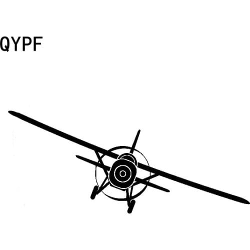 QYPF 17.4cm*7.3cm Neat Right To The Incline Light Sentiment Plane Vivid Vinyl Car Sticker Decal Delicate Style C18-0742