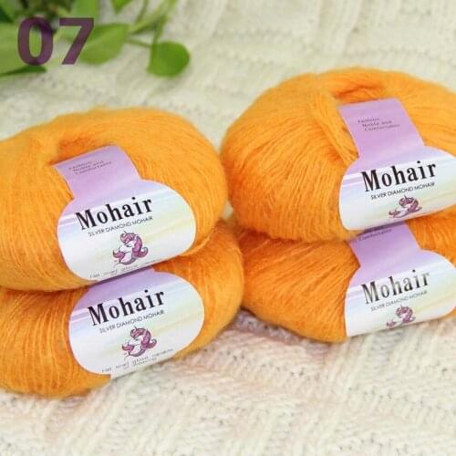 Sale New 4BallsX25g Luxury Soft Mohair Warm Wrap Shawl Hand Knit Crochet Yarn 291-07-4 Jaffa