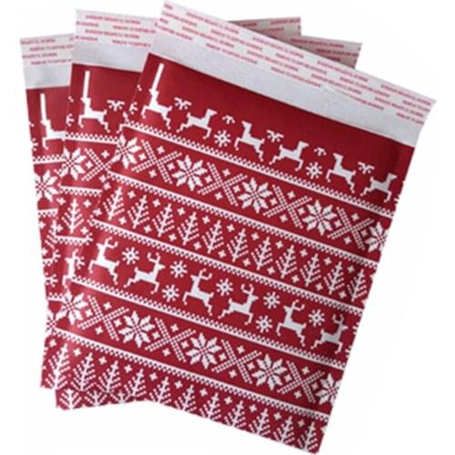 Chrismas Printed Bubble Mailing Envelope Bags Waterproof Courier Bags Bubble Mailers Padded Bubble Envelopes Gifts Envelopes