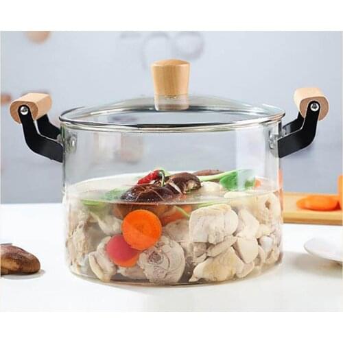 Glass Soup Pot Noodle Pot Electric Ceramic Stove Soup Pot Explosion-Proof High Temperature Resistant Kitchen Cooking Tools