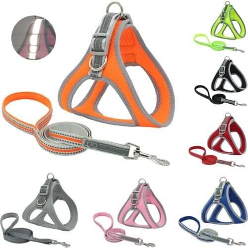 Reflective Nylon Dog Harness Mesh Breathable Pet Supplies Cat And Dog Harness Chihuahua French Bulldog Harness Set Dog Harness