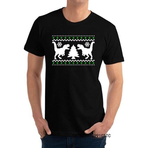 Young Company Tops & Tees Round Neck VALENTINE DAY Cotton Top T-shirts Normal Short Sleeve Ugly T REX Christmas Sweater Tees