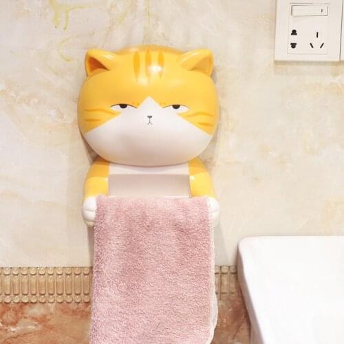 Bathroom Towel Rack-Toilet Tissue Box- Creative Cartoon Cat -Tissue Holder Toilet Roll Paper Holder Household Storage Rack