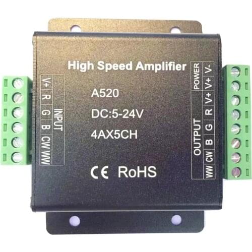 High Speed Led Amplifier A318 A420 A520 For RGB RGBW RGB+CCT Led strip Light DC5-24V