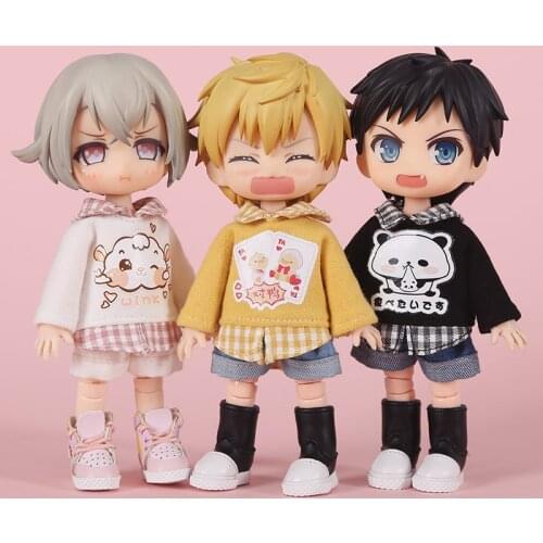 1/12Doll Sweater Ob11 Printing Shirt 1/12 Doll Clothes (Fit Obitsu11, BJD12, Cu-Poche,P9, Molly)