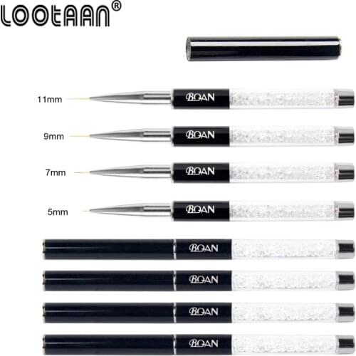 1 PC Black Handle Acrylic Nail Brush Nail Liner Painting Pen Gradient Drawing Brush For Detailing Nail Art Brush Manicure Tool