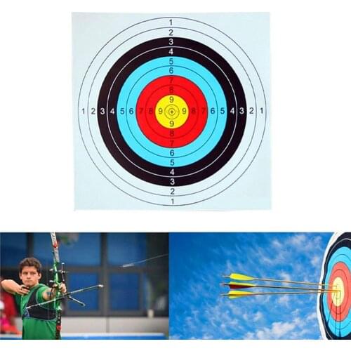 10Pcs Color Printed Standard Arrow Bow Shooting Practice Archery Target Paper club hunting competition practicing accessories
