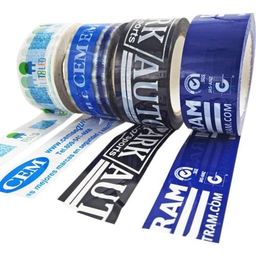 100Rolls 50mm*100m/Roll Free shipping custom printed self adhesive clear tape carton box sealing label logo QR code brand seal