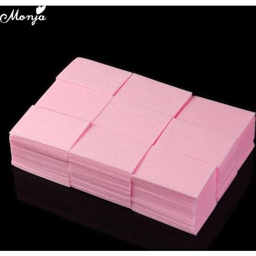 Monja 1000pcs Nail Art UV Gel Polish Remover Clean Cotton Lint Pads Wraps Paper Wipes Manicure Tool