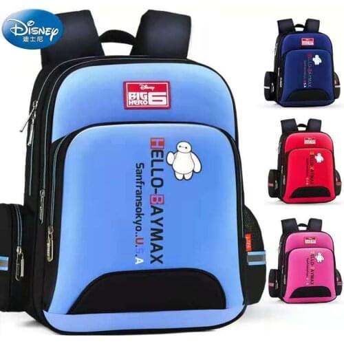 2021 Disney New School Bags For Boys Girls BAYMAX Primary Student Shoulder Orthopedic Backpack Large Capacity Kids Birthday Gift