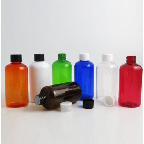 360 x 220ml Empty Amber White Blue Green Red Orange Clear Large Shampoo Plastic Bottle Make-up Water Lotions Cosmetic Container