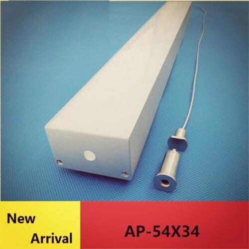 5-25pcs 40inch 1m aluminium pendant profile, 54*34mm pendant bar light ,U shape workshop office hanging linear down light